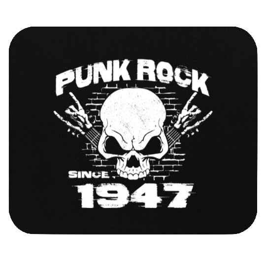 Punk Rock Since 1947 - Skull Rock Hands 77th Mouse Pads