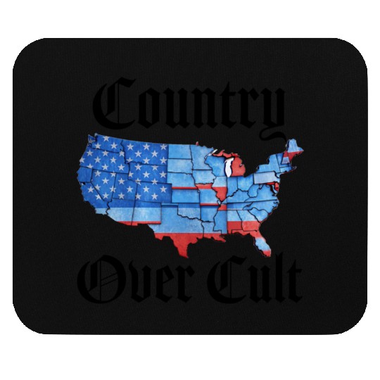 Country Over Cult Black Mouse Pads
