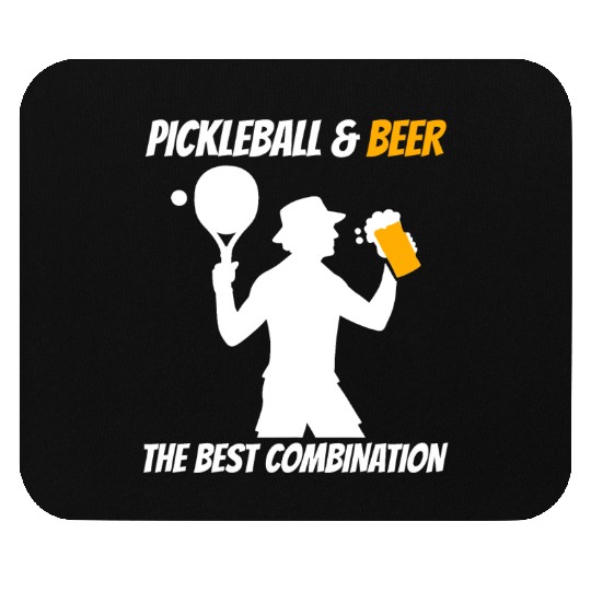Pickleball & Beer The Best Combination Fun Graphic Mouse Pads