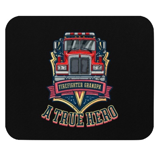 Firefighter Grandpa A True Hero Mouse Pads