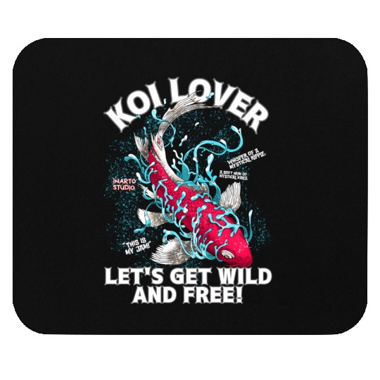 Red Koi elegant animal Mouse Pads