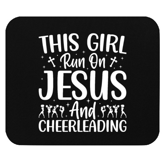 Girl Run On Jesus And Cheerleading Cheerleader Che Mouse Pads