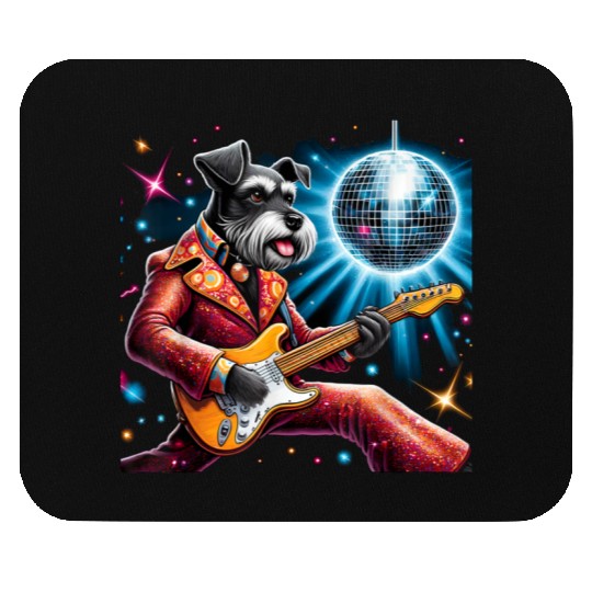 Disco Miniature Schnauzer dog Mouse Pads