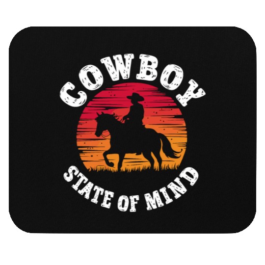 Cowboy Lifestyle Western Theme with Horses and Mouse Pads