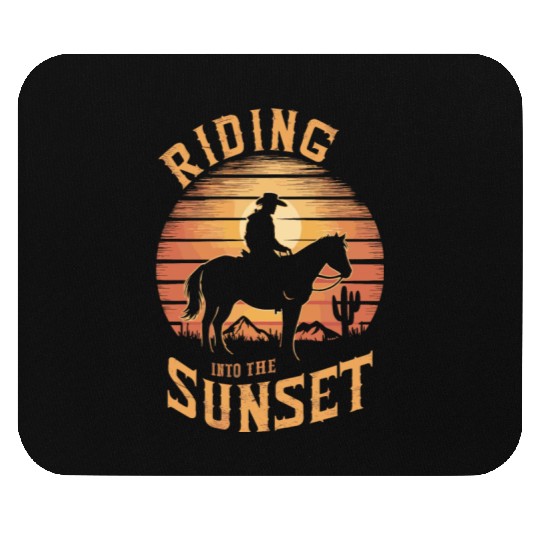 Cowboy Lifestyle Western Theme with Horses and Mouse Pads