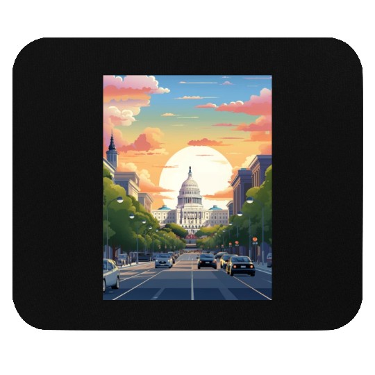Sunset in US Capitol Washington DC Mouse Pads