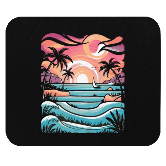 Azure Embrace Mediterranean Dreamscapes Mouse Pads