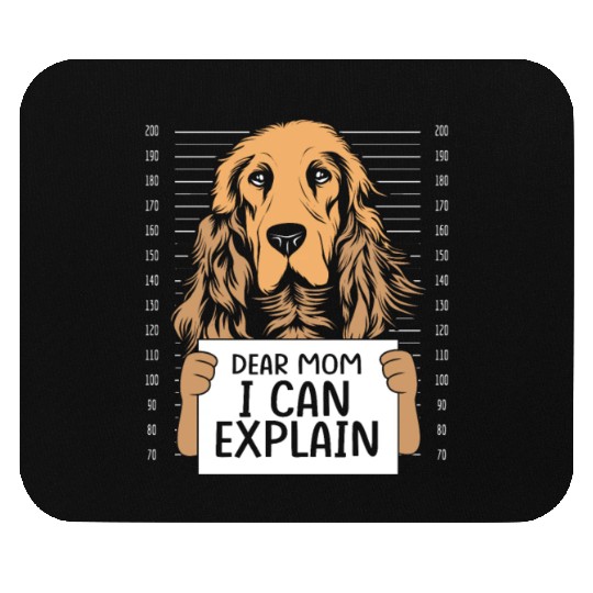 Funny Brown Cocker Spaniel Dear Mom I Can Explain Mouse Pads