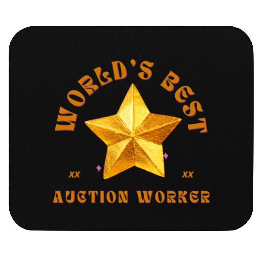 World s Best Auction Worker Funny Job Auction Mouse Pads
