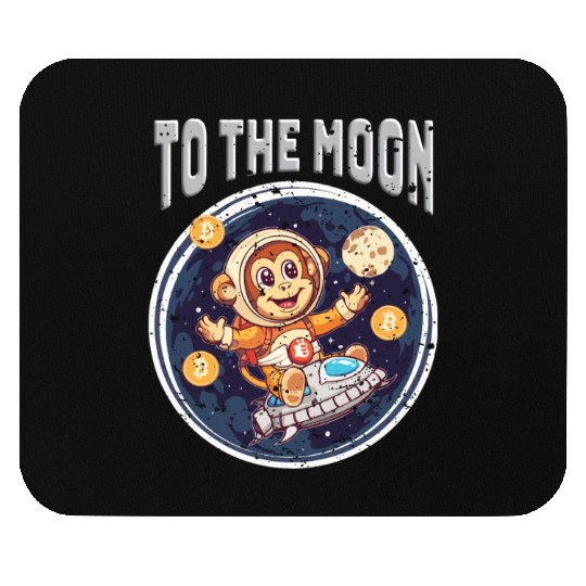 Cryptocurrency Bitcoin Ape To The Moon Mouse Pads