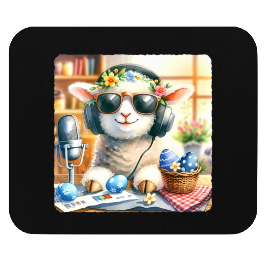 Easter Lamb Cozy Sunglasses Treats Mouse Pads