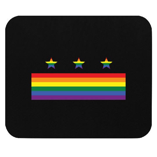 Washington DC Gay Pride Parade Rainbow Flag Mouse Pads