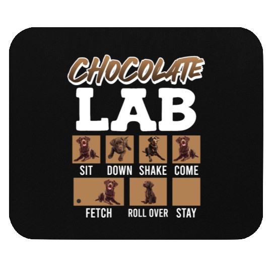 Labrador Retriever CHOCOLATE LAB Commandos Mouse Pads