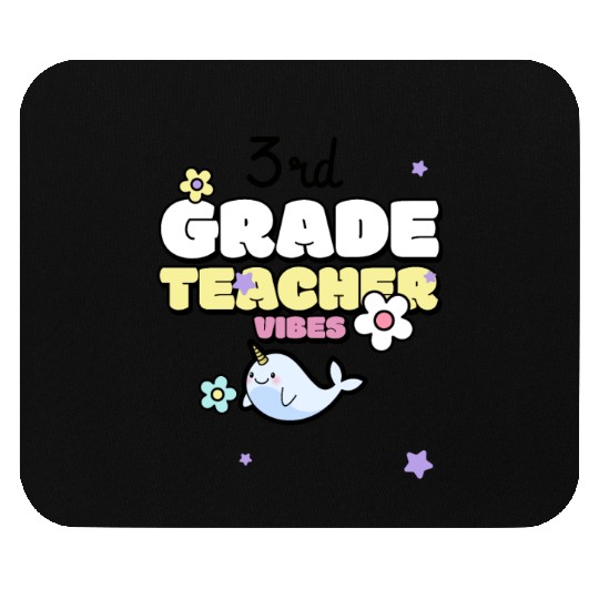 3rd Grade Teacher Vibes Mouse Pads