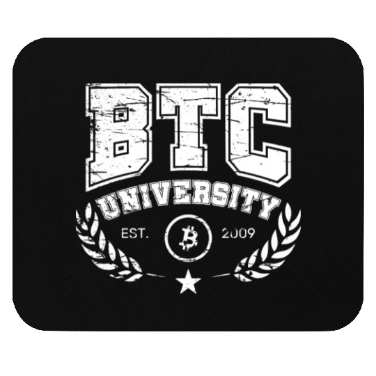 BTC University Bitcoin College vintage retro Mouse Pads