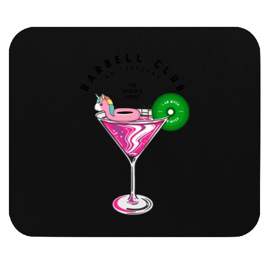 Barbell Club Unicorn Cocktail Mouse Pads