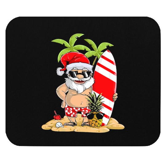 Santa Funny Christmas In July Mouse Pads