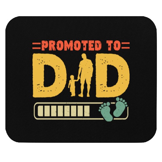 Promoted To Dad Funny Dad Announcement Mouse Pads