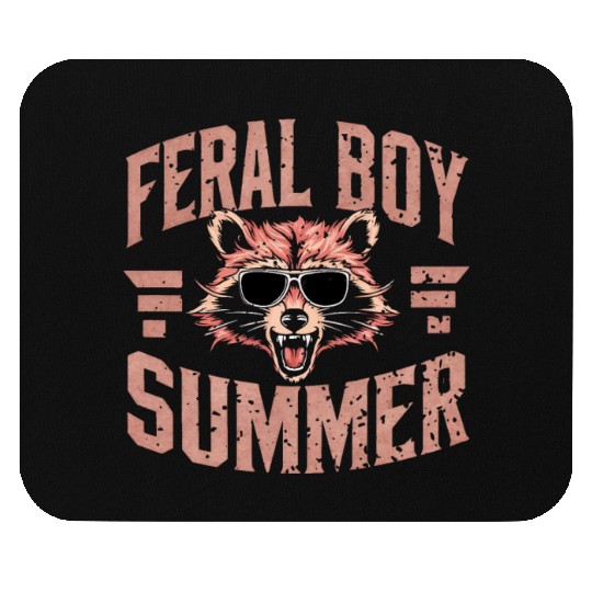 Feral Boy Summer Mouse Pads Funny Trash Panda Raccoon