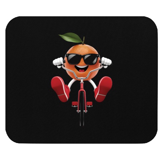 Mandarin Cycling On Bike Realistic Mouse Pads