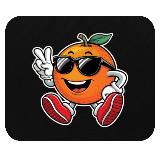Funny Orange Fruit Relaxing Mouse Pads