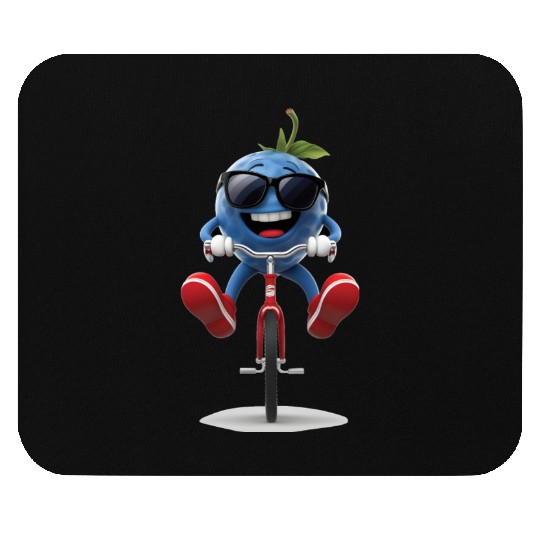 Blueberry Cycling On Bike Realistic Mouse Pads