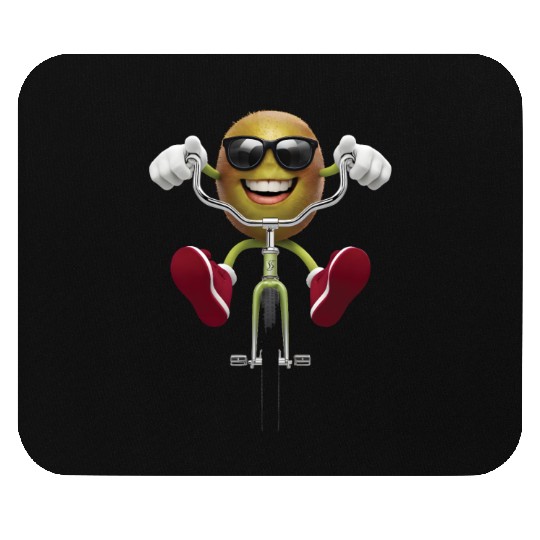 Kiwi Cycling On Bike Realistic Mouse Pads