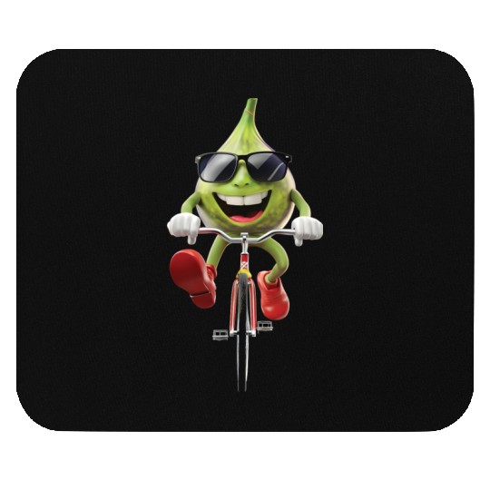 Fig Cycling On Bike Realistic Mouse Pads