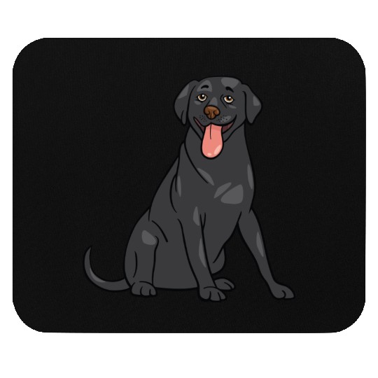 Dog - Black Lab Mouse Pads