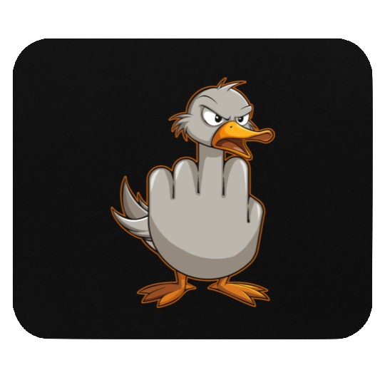 Funny Rude Seagull Outfit Gift for Men and Women Mouse Pads