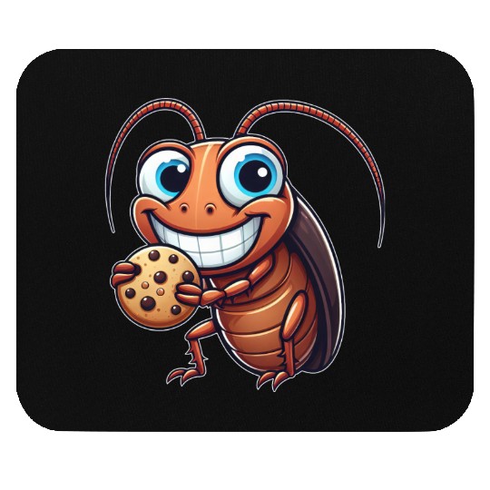 Funny cookie cockroach sweet dessert comic Mouse Pads