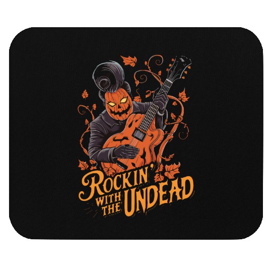 musical pumpkin autumn vibes spooky guitar autumn Mouse Pads