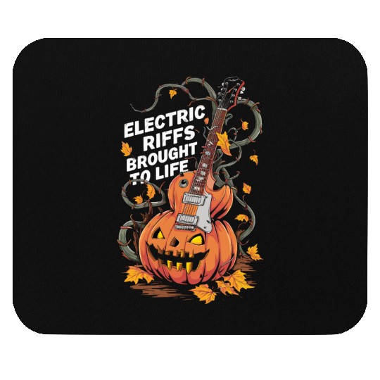 musical pumpkin autumn vibes spooky guitar autumn Mouse Pads