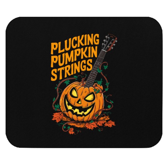 musical pumpkin autumn vibes spooky guitar autumn Mouse Pads