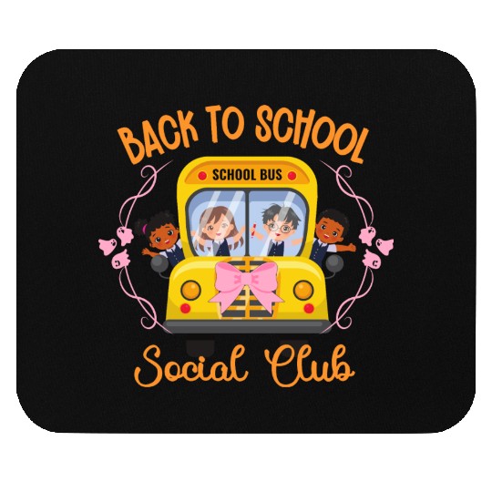 Back to school Soociial Clubb school bus Halloween Mouse Pads