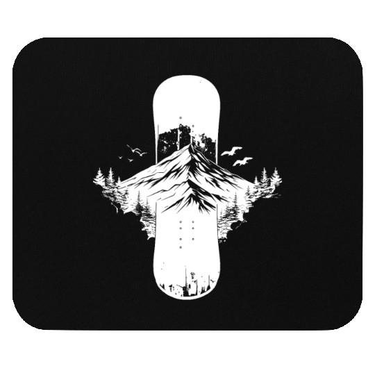 Snowboarding Sketch Mouse Pads