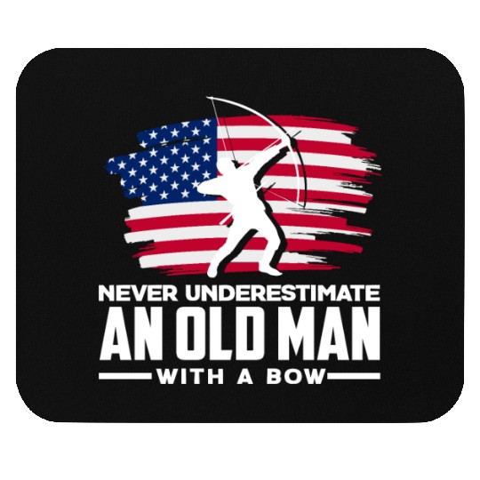 Old Man With A Bow Archery Mouse Pads