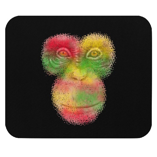 Colorful Retro Monkey Face Mouse Pads - Funny Monkey