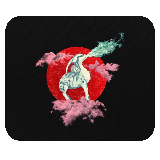 Mythical Chimera Kirin Standing on a Seal Larger Mouse Pads