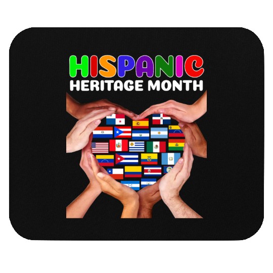 Hispanic Heritage Month All Countries Heart Hands Mouse Pads