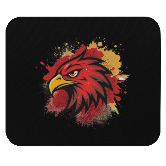 A captivating illustration of the head of an eagle Mouse Pads
