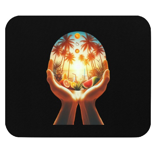 Sunset Paradise: Embrace the Season: Tropical Vibe Mouse Pads