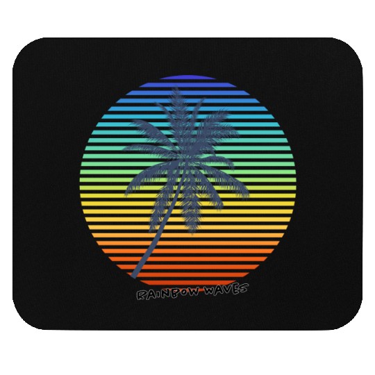 Summer Rainbow Palm Mouse Pads
