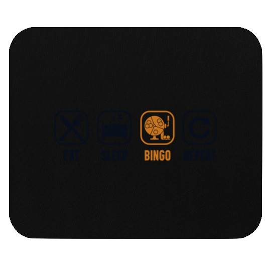 Eat Sleep Bingo Repeat Professional Caller Mouse Pads