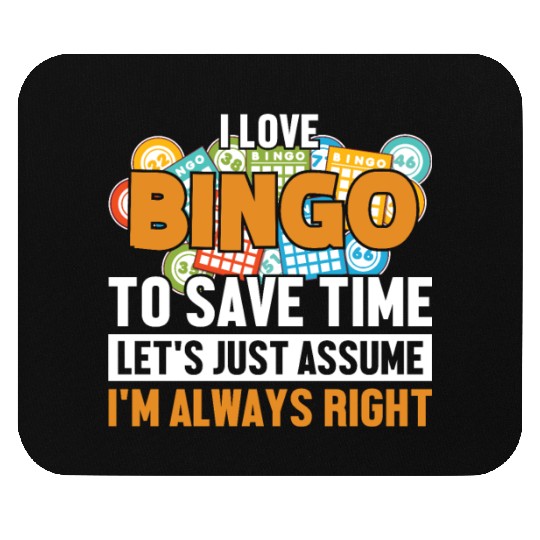 Bingo Let's Assume I'm Right Caller Daubers Bingo Mouse Pads