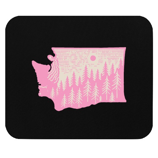 Washington DC Wild Outline State Mouse Pads