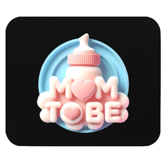 Cute Mom To Be Baby Announcement Design Mouse Pads