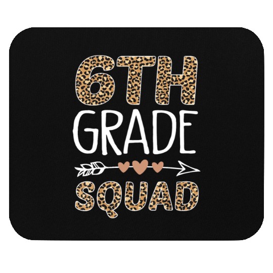 6th Grade Squad Leopard Teacher Student Mouse Pads