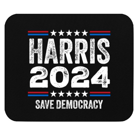 Kamala Harris 2024 Save Democracy US Election Mouse Pads