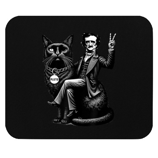 Edgar Allan Poe Riding Mouse Pads